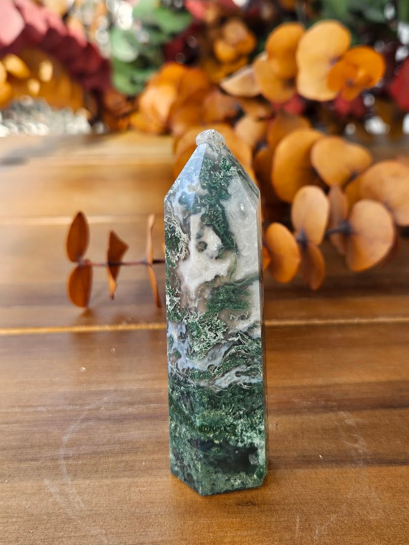 Moss Tree Grass Agate Statement popular Piece Column Tower